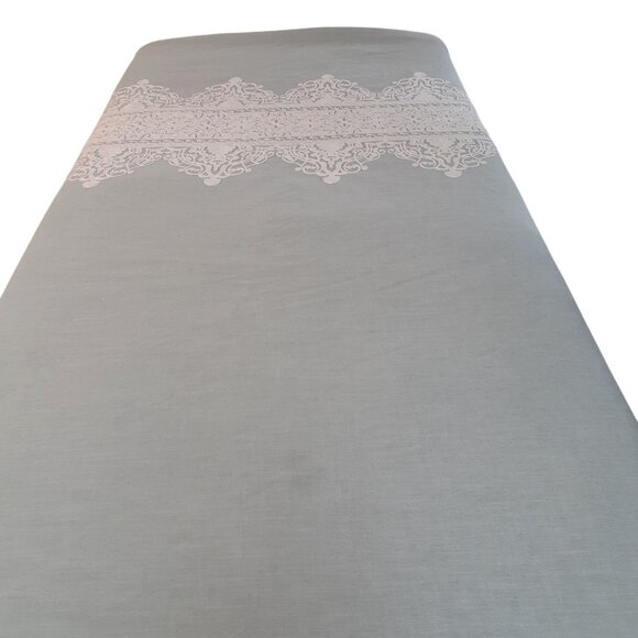 J.Queen New York Queen Size Bedspread Sage Green Embroidered - Picture 1 of 11